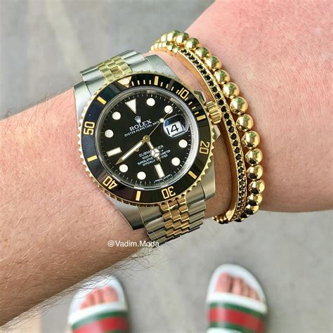 are rolex 2 tone braclets pure gold|2 tone Rolex black.